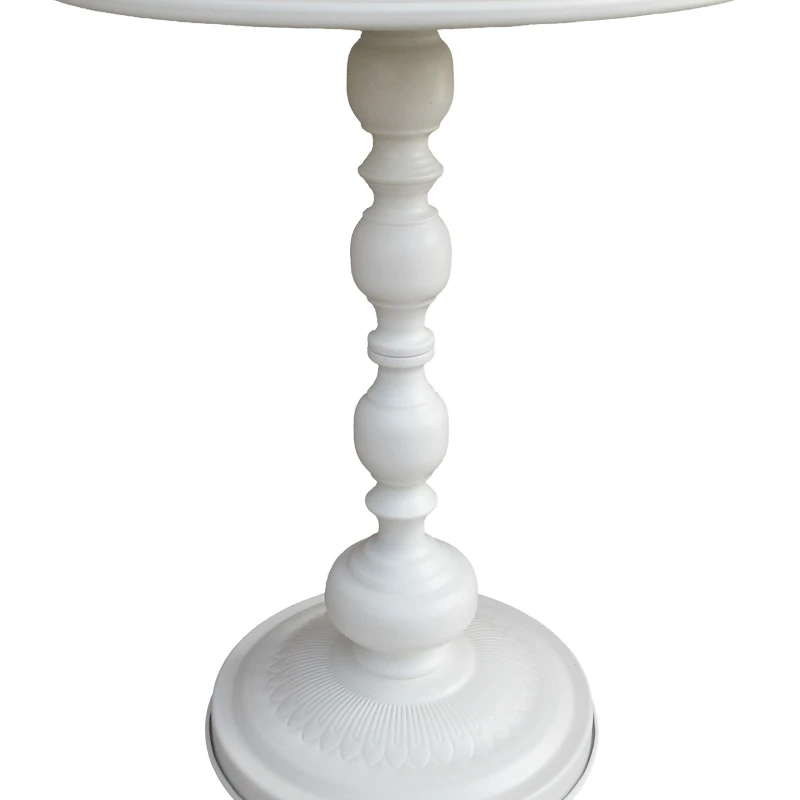 Anesor pakoworld metal side table in cream shade D40x52cm