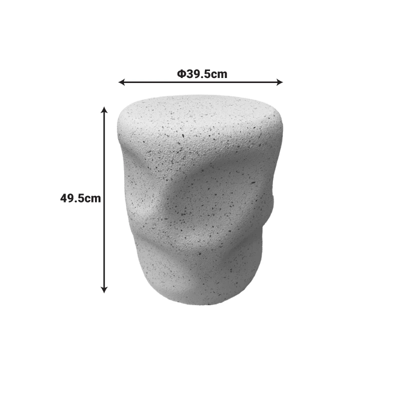 Side table Ardin pakoworld ecru MGO D39.5x49.5cm