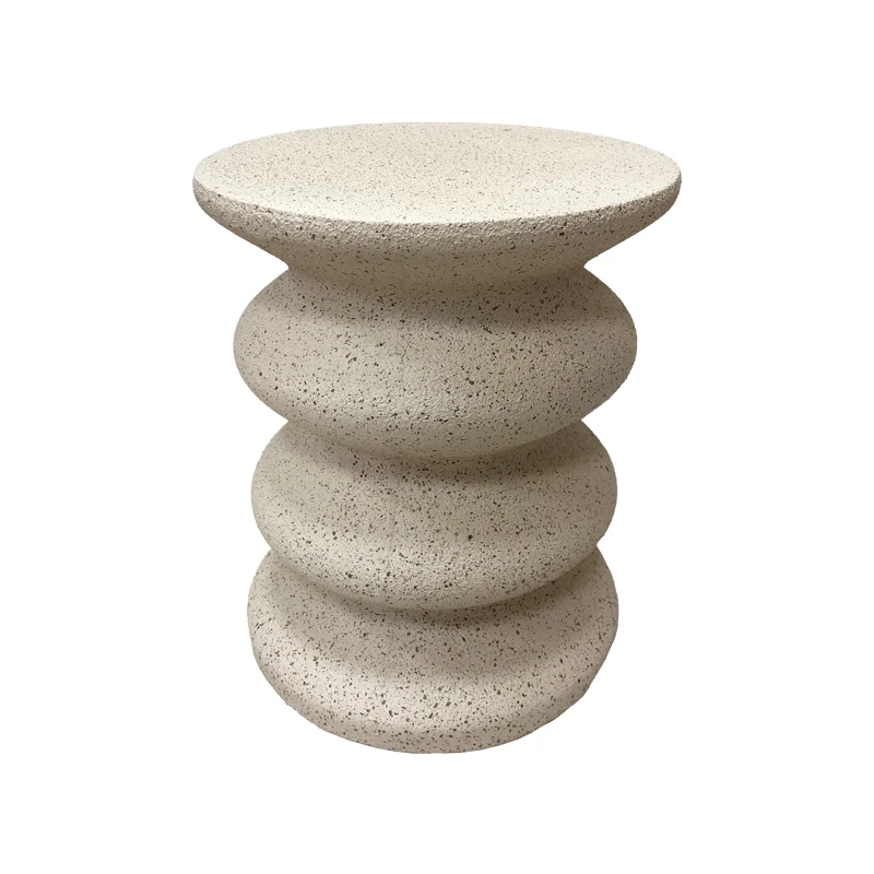 Side table Bellon pakoworld ecru MGO D40x46cm