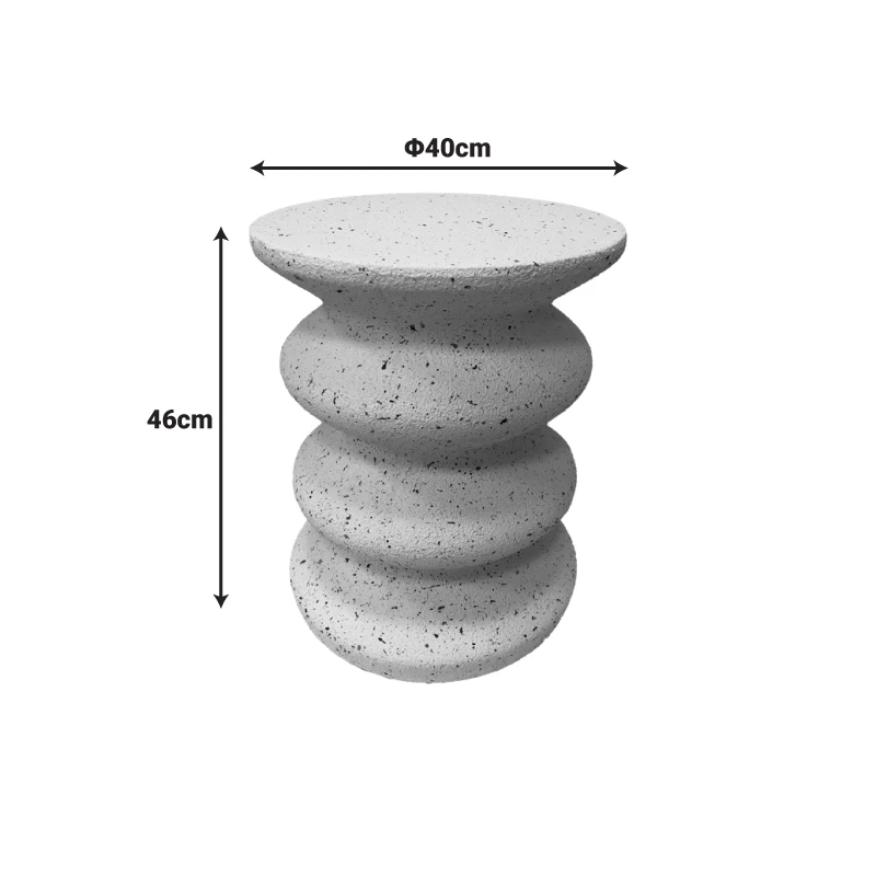 Side table Bellon pakoworld ecru MGO D40x46cm