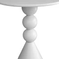 Side table Bilane pakoworld metal in cream  shade D39x60cm