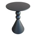 Side table Bilane pakoworld metal in black shade D39x60cm