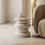 Side table Circena pakoworld solid mango wood white D40x45cm