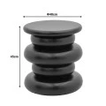 Side table Circena pakoworld solid mango wood black D40x45cm