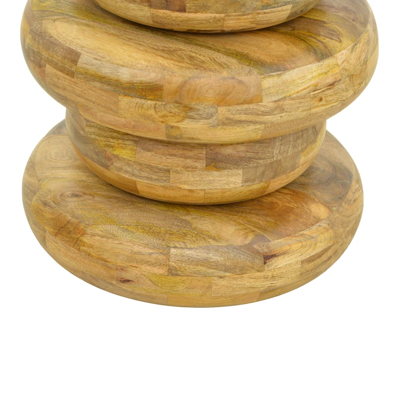 Side table Circena pakoworld solid mango wood in natural color D40x45cm