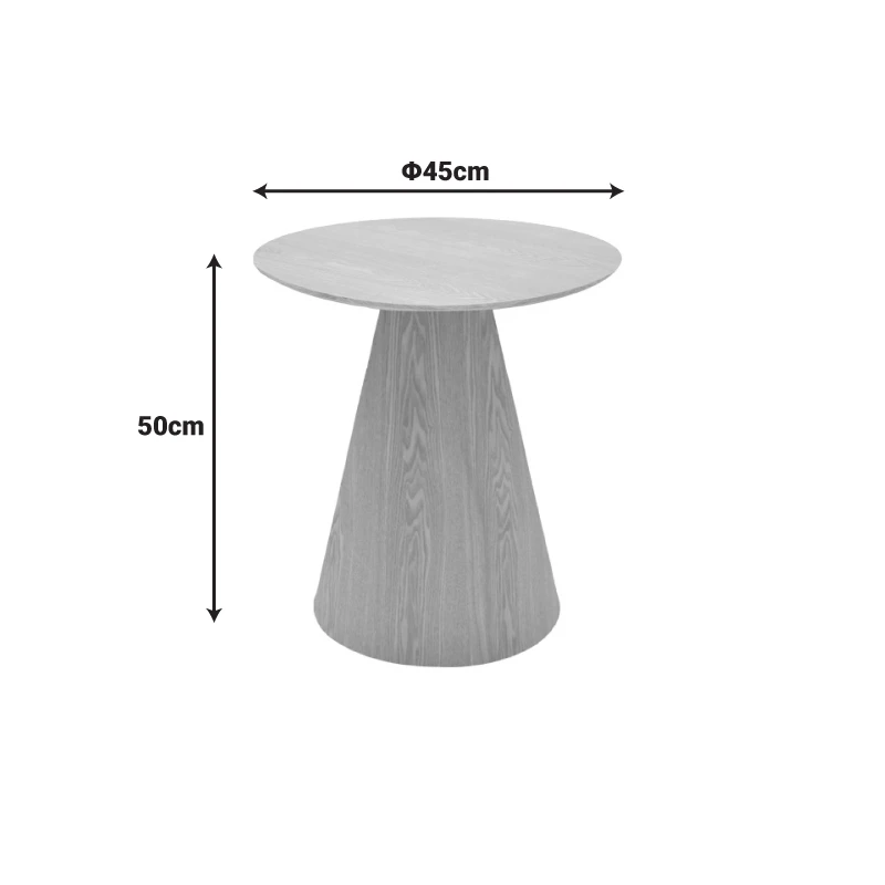 Donda pakoworld side table mdf-metal walnut D45x46cm