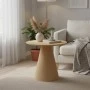 Βοηθητικό τραπέζι Donda pakoworld mdf-μέταλλο sonoma Φ45x46εκ