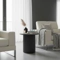 Dovel pakoworld side table mdf-metal in black shade D50x50cm