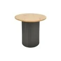 Dovel pakoworld side table mdf in sonoma-black metal D50x50cm
