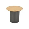 Dovel pakoworld side table mdf in sonoma-black metal D50x50cm