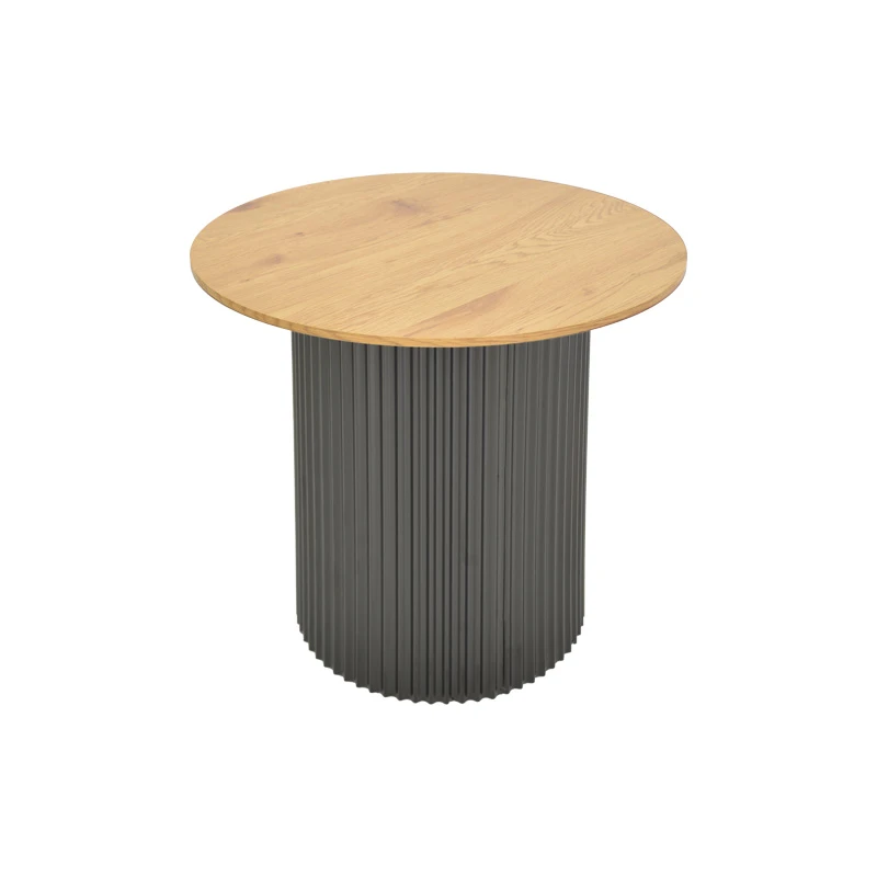 Dovel pakoworld side table mdf in sonoma-black metal D50x50cm