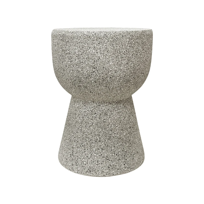 Side table Efria pakoworld ecru MGO D33x46cm