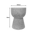 Side table Efria pakoworld grey MGO D33x46cm