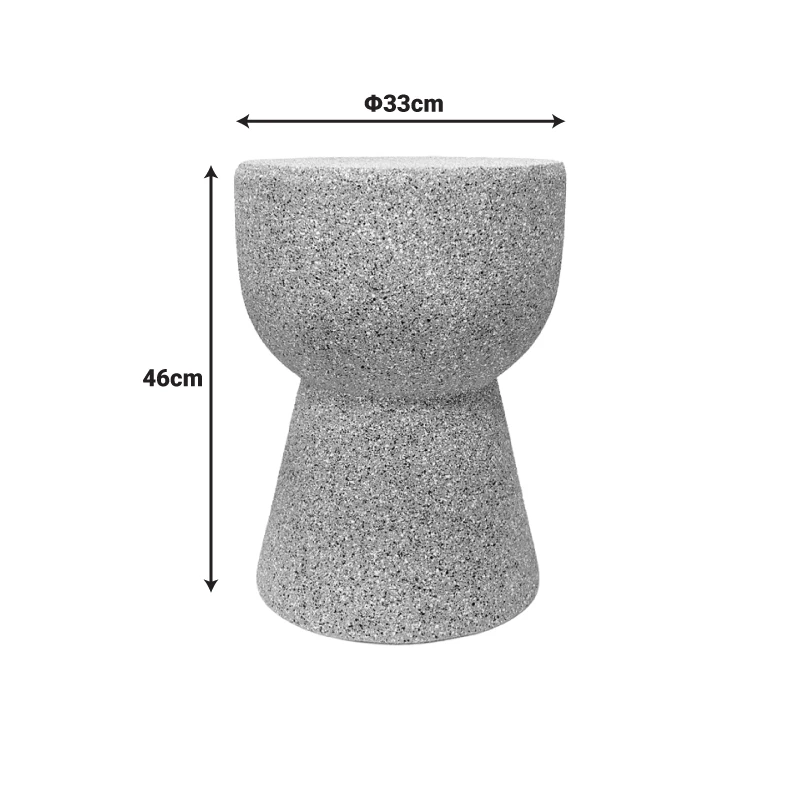 Side table Efria pakoworld grey MGO D33x46cm