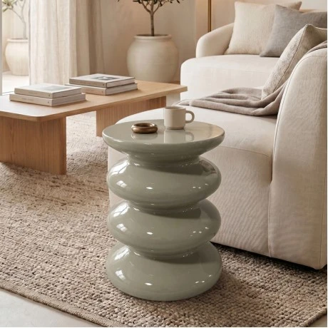 Side table Jonne pakoworld white MGO D40x46cm