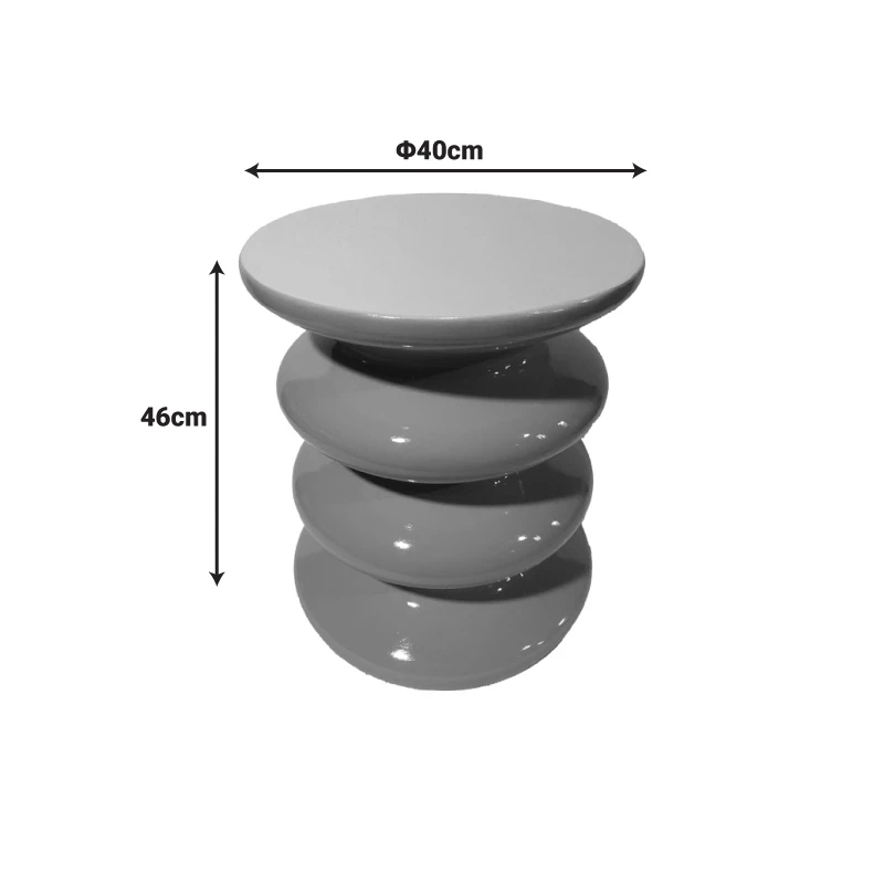 Side table Jonne pakoworld white MGO D40x46cm