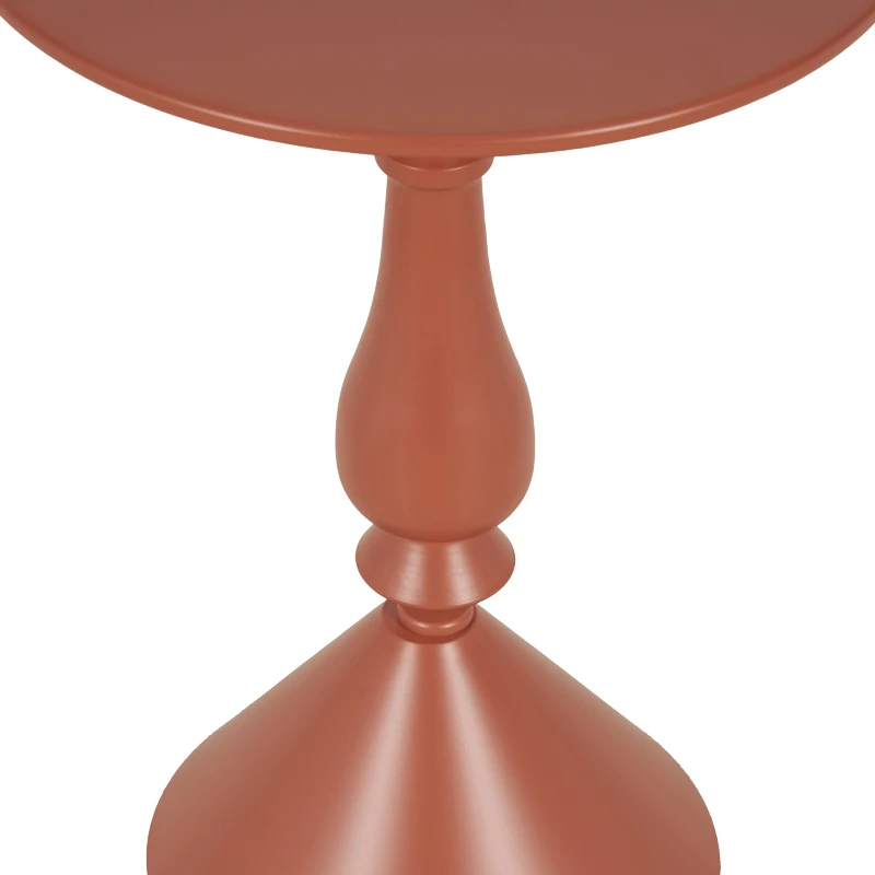 Lalou pakoworld metal side table in terracottta shade D40x55cm