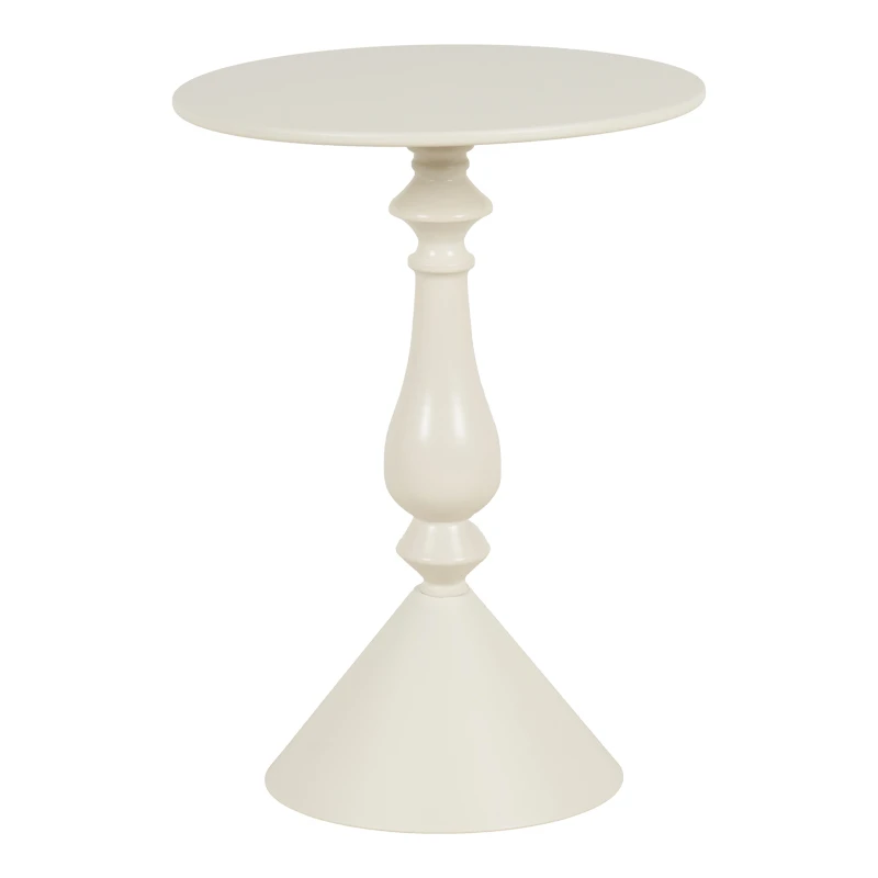 Lalou pakoworld metal side table in cream shade D40x55cm