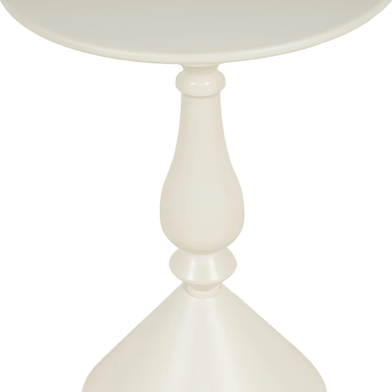 Lalou pakoworld metal side table in cream shade D40x55cm