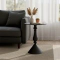Lalou pakoworld metal side table in black shade D40x55cm