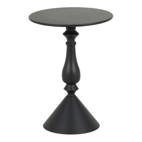 Lalou pakoworld metal side table in black shade D40x55cm