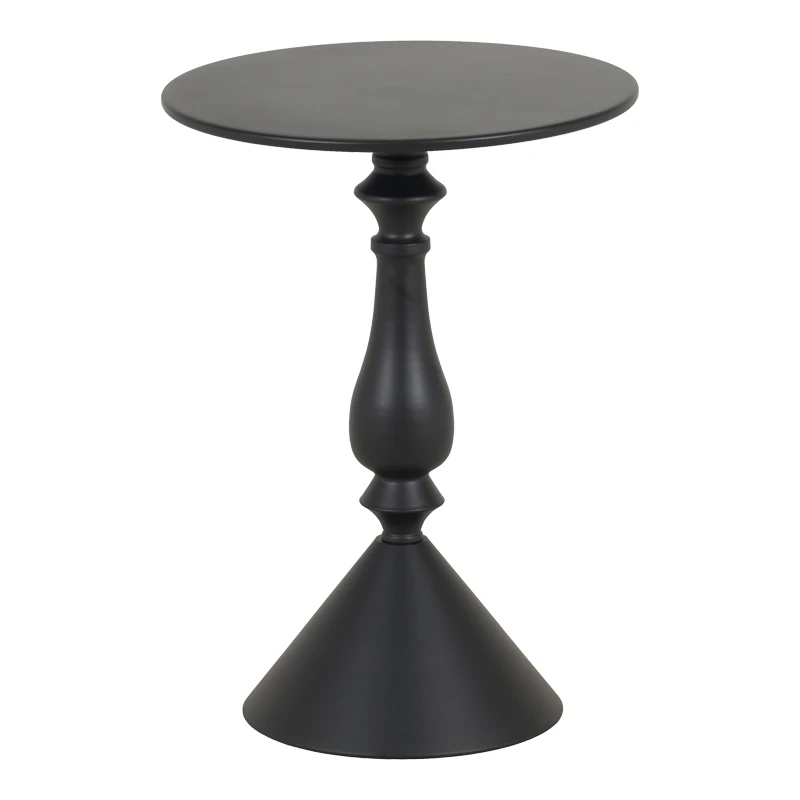 Lalou pakoworld metal side table in black shade D40x55cm