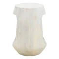 Side table Lenora pakoworld solid mango wood white D33x45cm