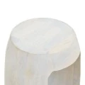Side table Lenora pakoworld solid mango wood white D33x45cm