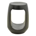Side table Lenora pakoworld solid mango wood black D33x45cm