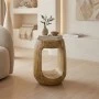 Side table Lenora pakoworld solid mango wood in natural color D33x45cm