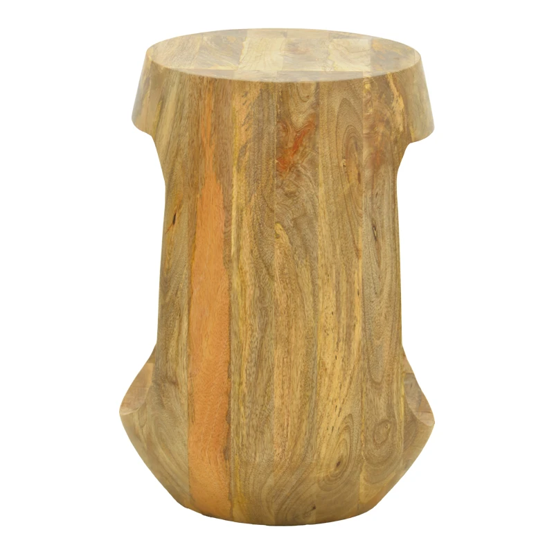 Side table Lenora pakoworld solid mango wood in natural color D33x45cm