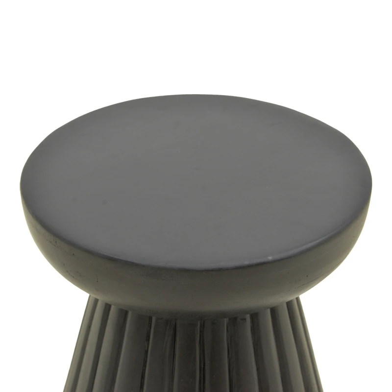 Side table Nemira pakoworld solid mango wood black D30x35cm