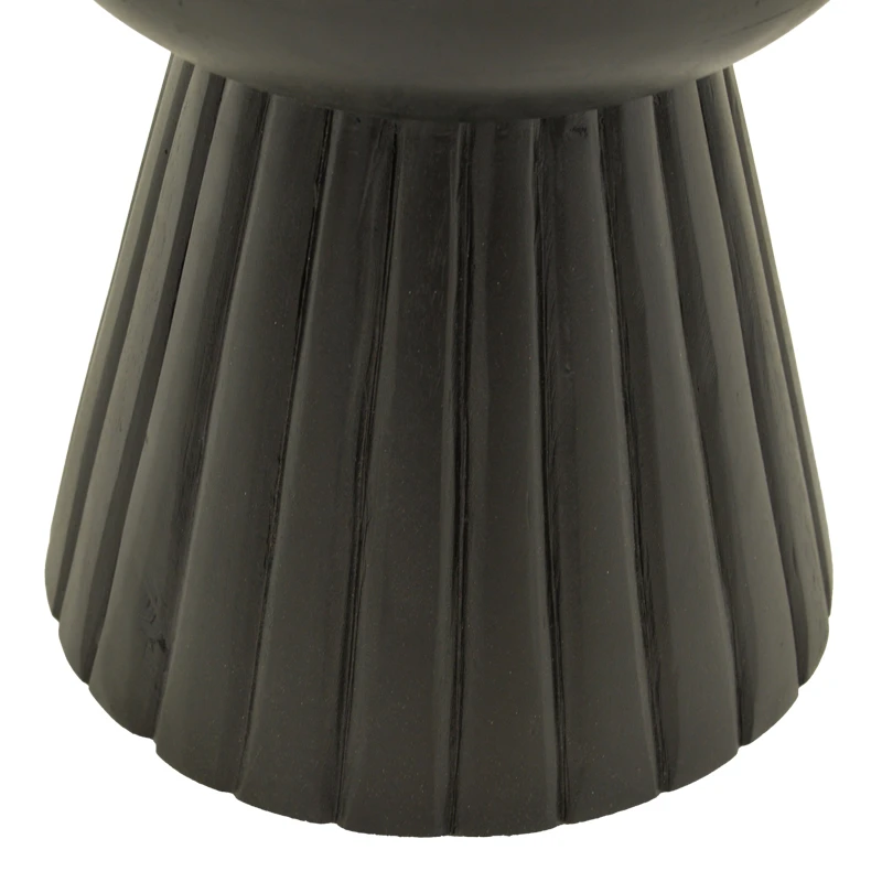 Side table Nemira pakoworld solid mango wood black D30x35cm