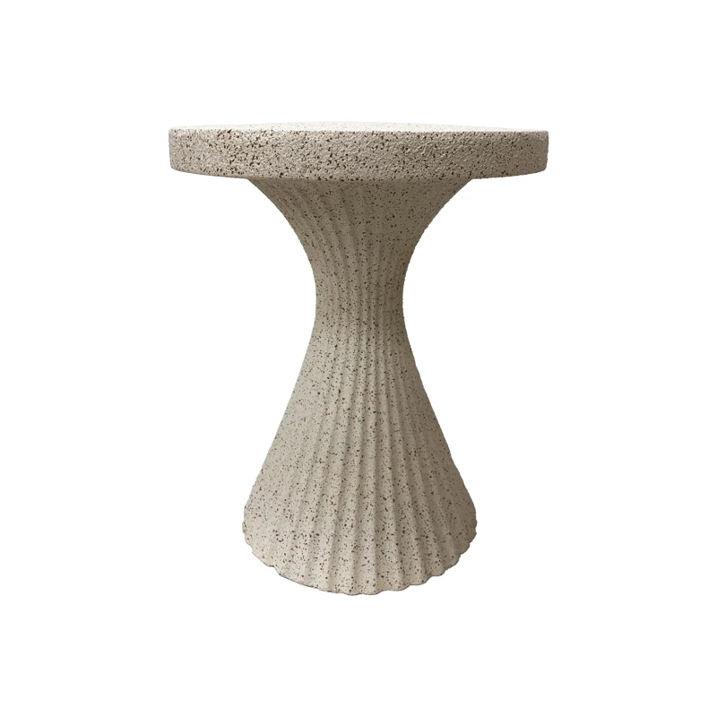Side table Nome pakoworld ecru MGO D38x46.5cm