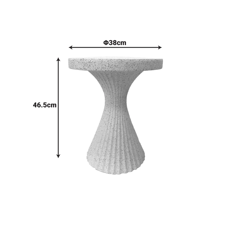Side table Nome pakoworld ecru MGO D38x46.5cm