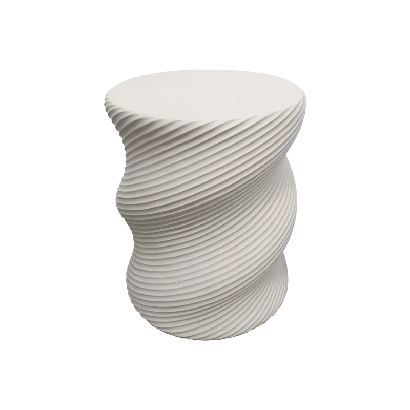 Side table Rinda pakoworld ecru MGO D33x40cm