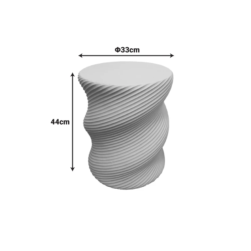 Side table Rinda pakoworld ecru MGO D33x40cm