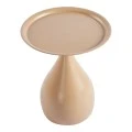 Samino pakoworld metal side table in cappuccino shade D39x46cm