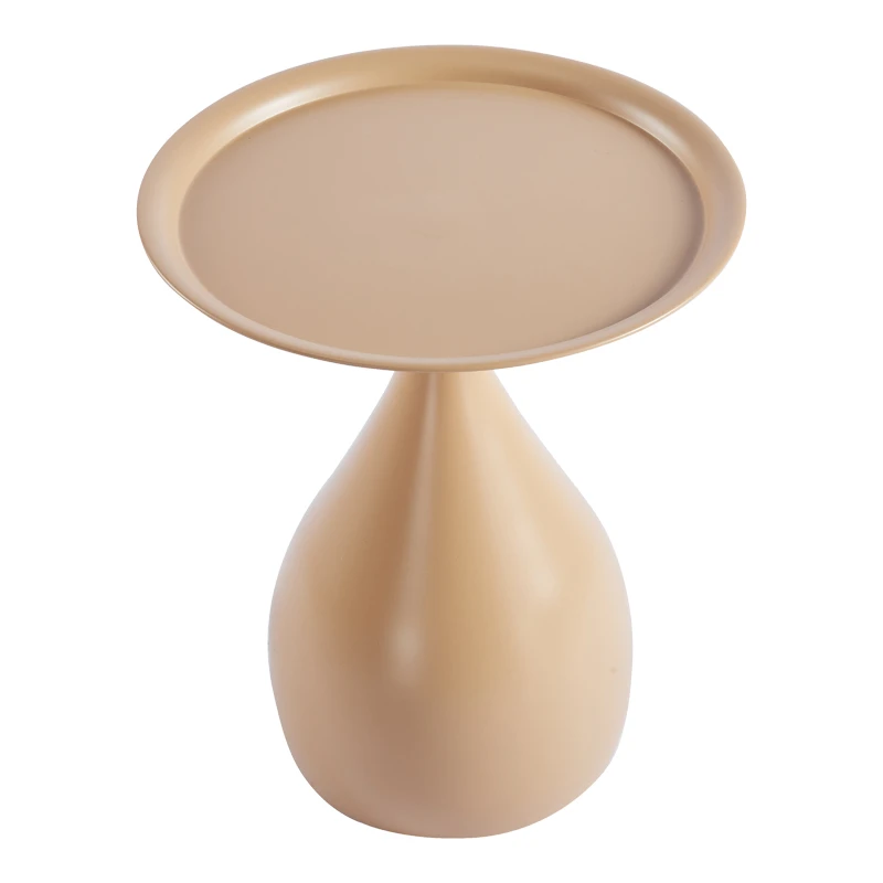 Samino pakoworld metal side table in cappuccino shade D39x46cm