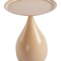 Samino pakoworld metal side table in cappuccino shade D39x46cm