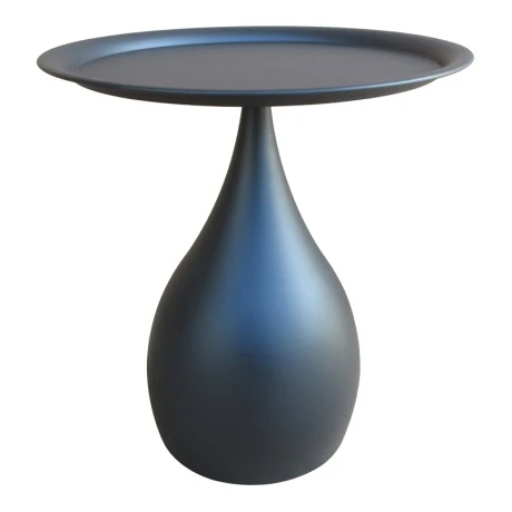 Samino pakoworld metal side table in black shade D39x46cm