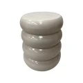 Side table Venezia pakoworld white MGO D35x46cm