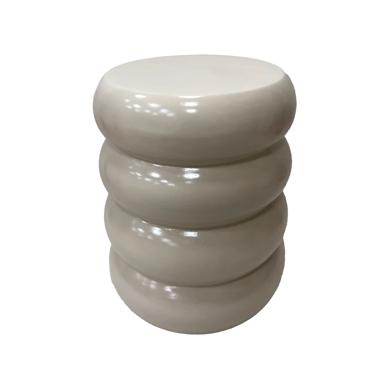 Side table Venezia pakoworld white MGO D35x46cm