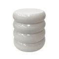 Side table Venezia pakoworld white MGO D35x46cm