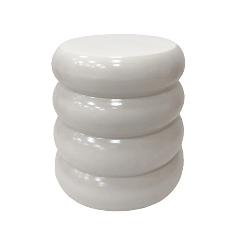 Side table Venezia pakoworld white MGO D35x46cm