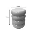 Side table Venezia pakoworld white MGO D35x46cm
