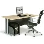 Basic professional office in dark grey - beech color 150x80x75cm.
