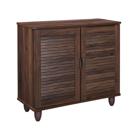 SHOE CABINET 2 Doors 77x33x70cm Walnut