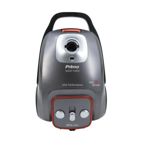 Σκούπα PRVC-40489 Primo Ηλεκτρική AAA Silent Force, με πέλμα PET 700W 3.0L Ανθρακί/Κόκκινη