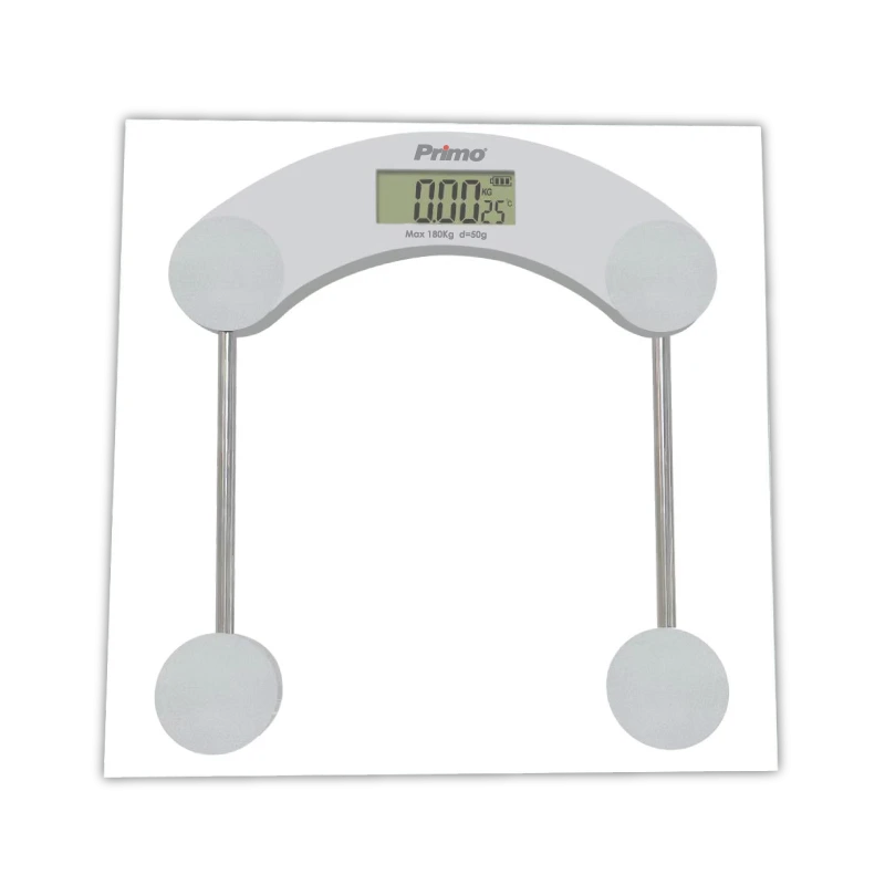Ζυγαριά Σώματος PRBS-40455 Primo 180Kg Υάλινη Γκρι